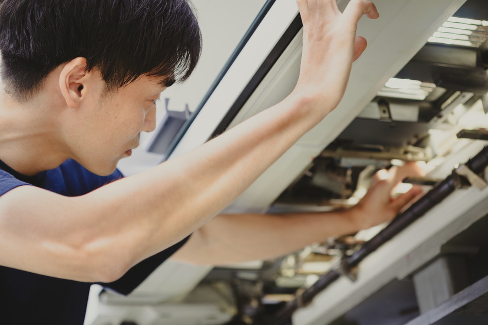 印刷機のメンテナンス