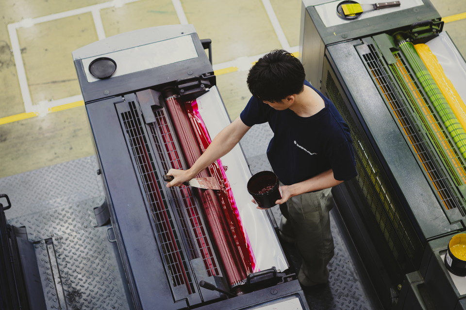 インキの補充・調整