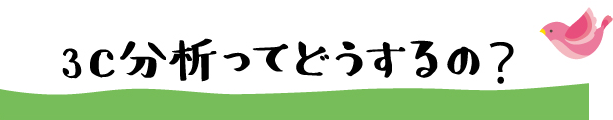 3C分析ってどうするの？