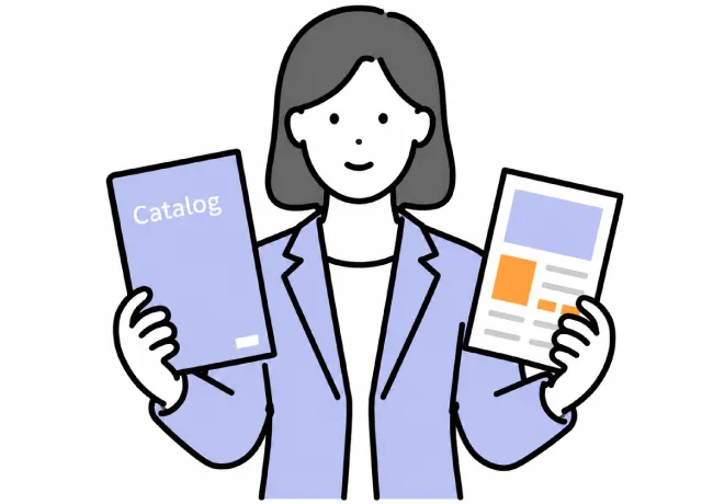 営業企画・販促部門の担当者イラスト